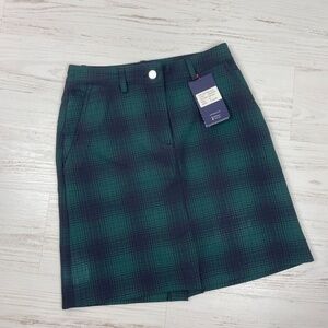 Lohla Sport Pine Green Vail Plaid Golf Skort Skirt - NWT
